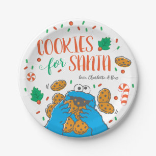Cookie Monster   Cookies for Santa Paper Plate
