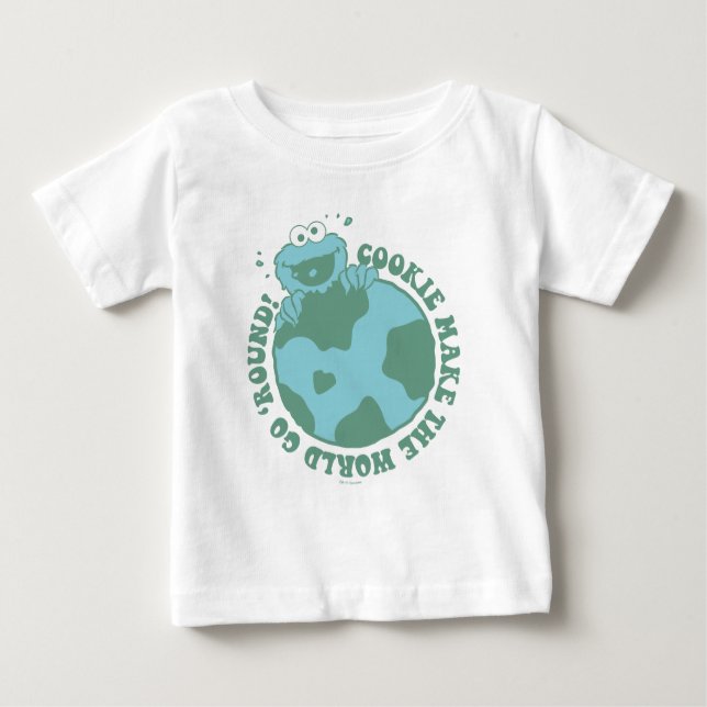 Cookie Monster | Cookies Make the World Go Round Baby T-Shirt (Front)