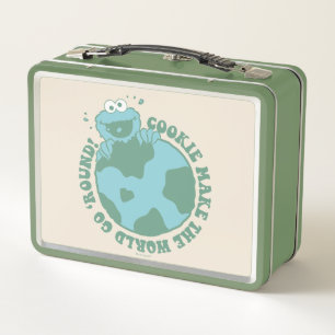 Cookie Monster   Cookies Make the World Go Round Metal Lunch Box