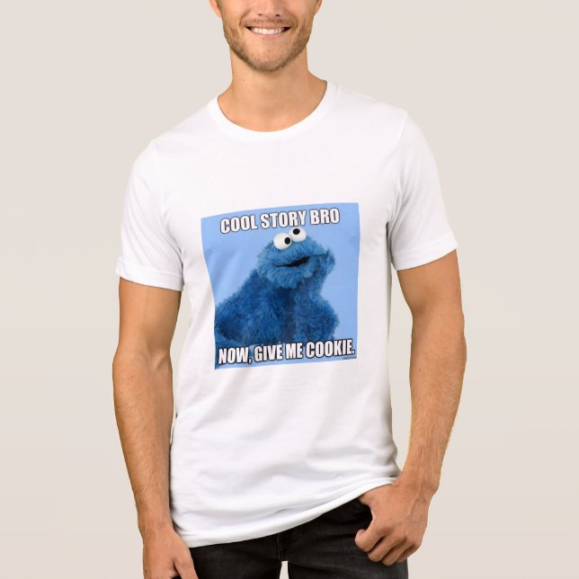 Cookie Monster "Cool Story Bro" Tri-Blend Shirt (Front)