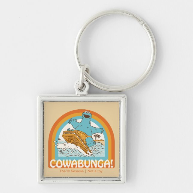 Cookie Monster Cowabunga! Key Ring (Front)