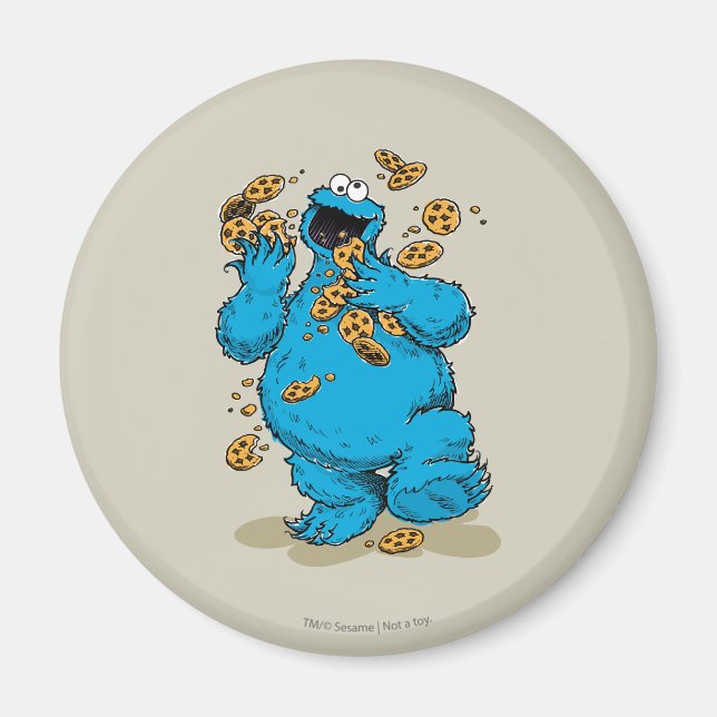 Cookie Monster Crazy Cookies Magnet (Front)