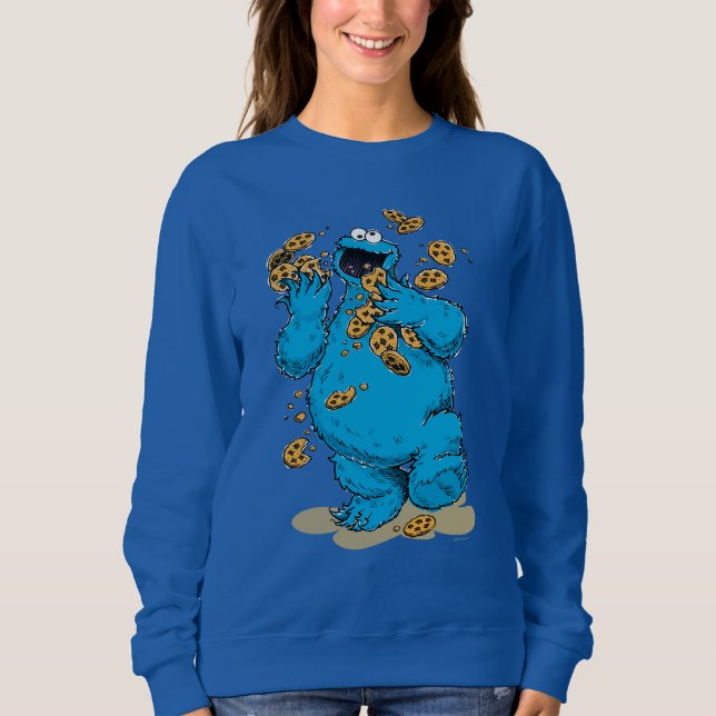 Cookie Monster Crazy Cookies Sweatshirt (Front)