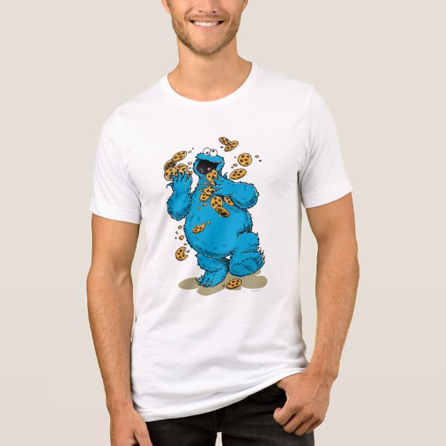 Cookie Monster Crazy Cookies Tri-Blend Shirt (Front)