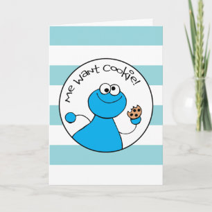 Cookie Monster Doodley Graphic Card