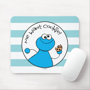 Cookie Monster Doodley Graphic Mouse Pad