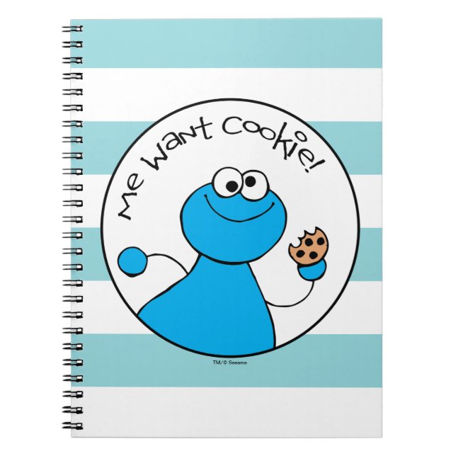 Cookie Monster Doodley Graphic Notebook (Front)