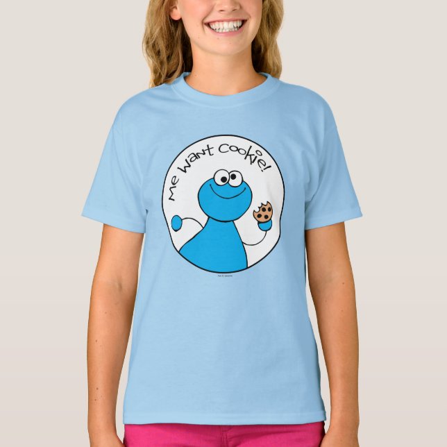Cookie Monster Doodley Graphic T-Shirt (Front)