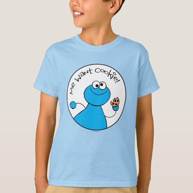 Cookie Monster Doodley Graphic T-Shirt (Front)