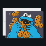 Cookie Monster Eating All the Cookies Card<br><div class="desc">Satisfy your cravings for fun and cookies with this graphic featuring the one and only Cookie Monster! This showcases a vibrant illustration of Cookie Monster in his element, happily devouring a pile of chocolate chip cookies with crumbs flying everywhere. This classic and instantly recognizable design is cheerful, playful, and sure...</div>