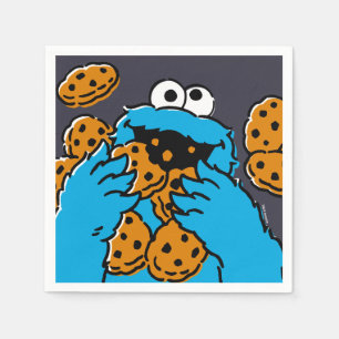 Cookie Monster Eating All the Cookies Napkin