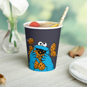 Cookie Monster Eating All the Cookies Paper Cups