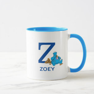 Cookie Monster Eating Cookies Name & Monogram Z Mug