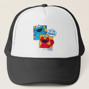 Cookie Monster & Elmo   Ha Ha Yeah Trucker Hat