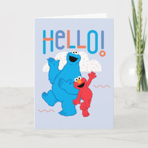 Cookie Monster & Elmo Hello! Card