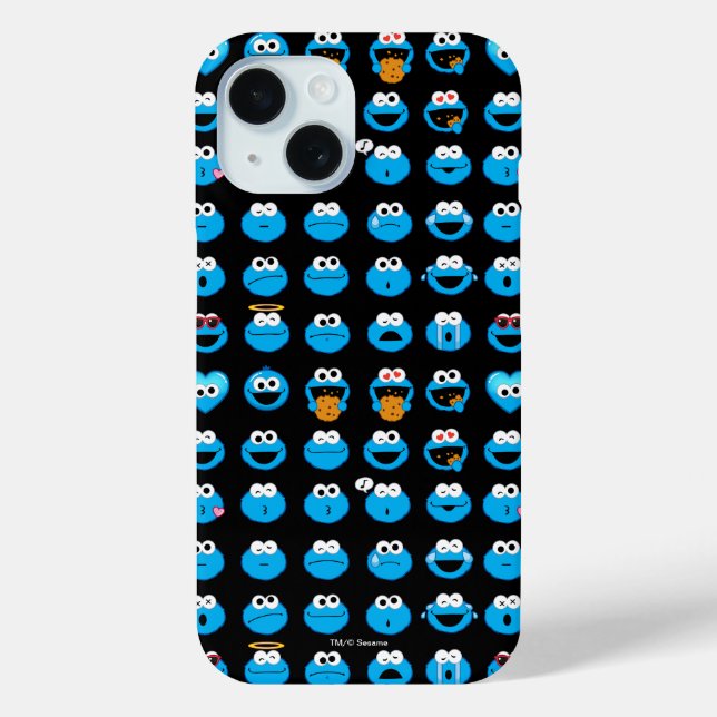 Cookie Monster Emoji Pattern Case-Mate iPhone Case (Back)