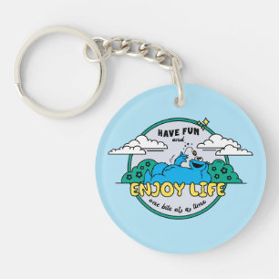 Cookie Monster   Enjoy Life One Bite at a Time Key Ring