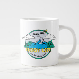Cookie Monster   Enjoy Life One Bite at a Time Large Coffee Mug