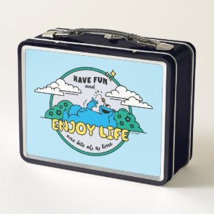 Cookie Monster   Enjoy Life One Bite at a Time Metal Lunch Box