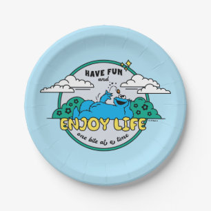 Cookie Monster Enjoy Life One Bite at a Time Paper Plate