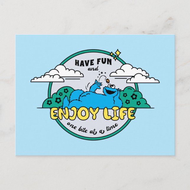 Cookie Monster | Enjoy Life One Bite at a Time Postcard (Front)