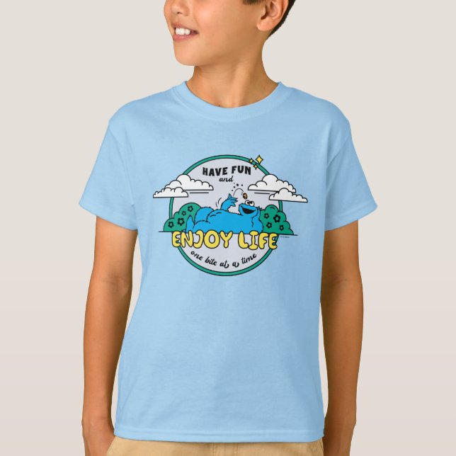 Cookie Monster | Enjoy Life One Bite at a Time T-Shirt (Front)