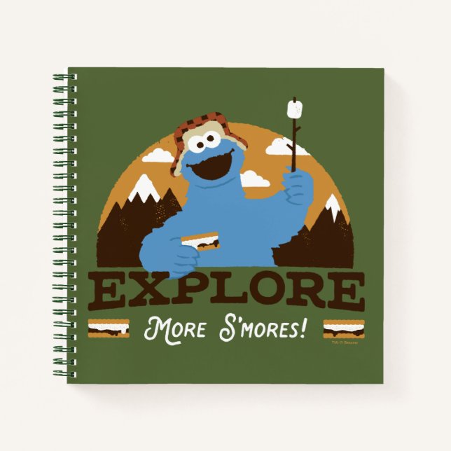 Cookie Monster | Explore More S'mores Notebook (Front)