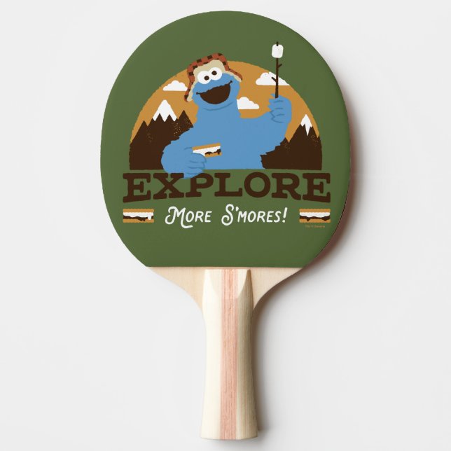 Cookie Monster | Explore More S'mores Ping Pong Paddle (Front)