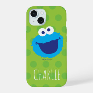 Cookie Monster Face Add Your Name iPhone 15 Case