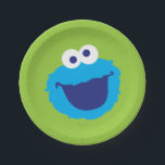 Cookie Monster Face Paper Plate<br><div class="desc">Check out this adorable Cookie Monster face!        This item is recommended for ages 2 . ©  2014 Sesame Workshop. www.sesamestreet.org</div>