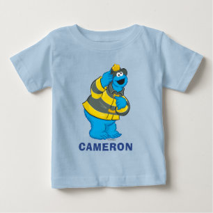 Cookie Monster   Fireman Costume Baby T-Shirt