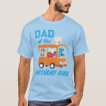 Cookie Monster Food Truck Dad of the Birthday Girl T-Shirt<br><div class="desc">This fun and vibrant t-shirt features Cookie Monster driving a colourful food truck surrounded by cookies and festive decorations, with the phrase "Dad of the Birthday Boy" proudly displayed. The playful design captures the cheerful spirit of Sesame Street, making it perfect for celebrating a special birthday in style. Customisable for...</div>
