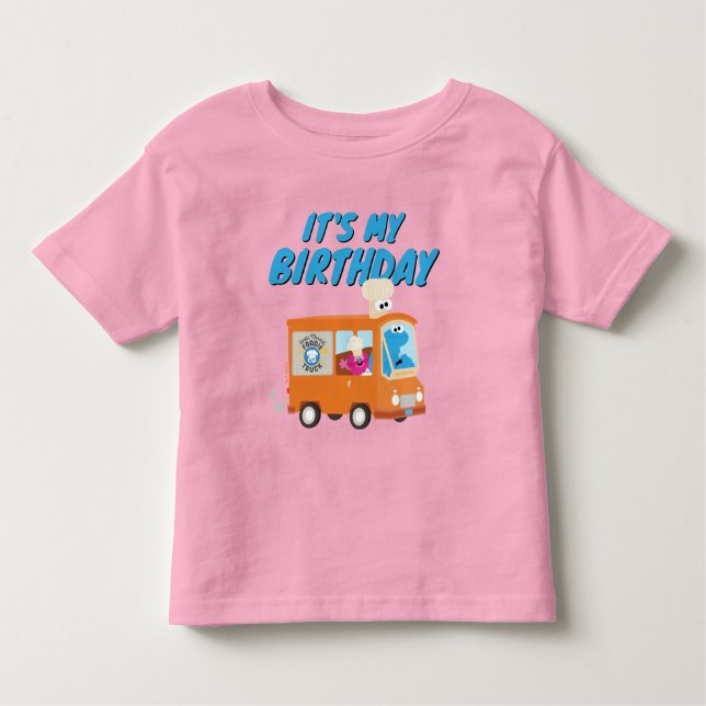 Cookie Monster Food Truck It's My Birthday Toddler T-Shirt (Front)