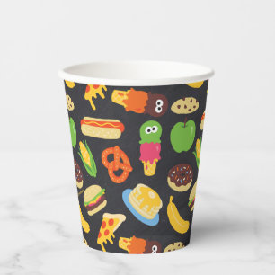 Cookie Monster Foodie Truck Chalkboard Paper Cups