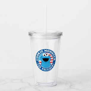 Cookie Monster for President Acrylic Tumbler