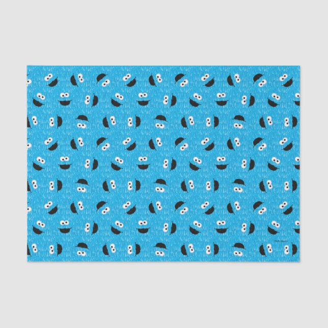 Cookie Monster Fur Face Pattern Tissue Paper (Front)