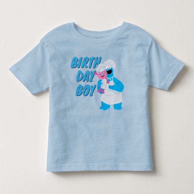 Cookie Monster & Gonger Birthday Boy Toddler T-Shirt (Front)