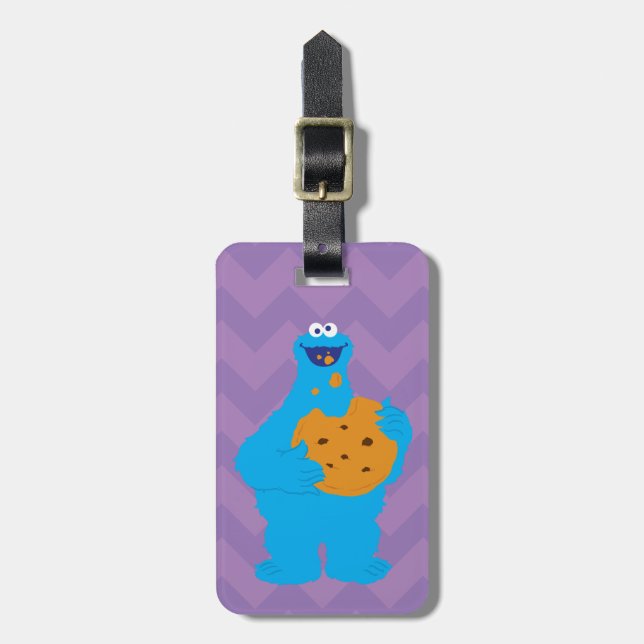 Cookie Monster Graphic Luggage Tag (Front Vertical)