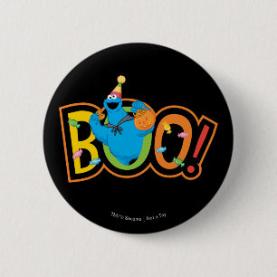 Cookie Monster   Halloween Boo! 6 Cm Round Badge