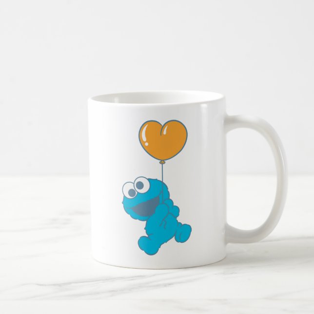 Cookie Monster Heart Balloon Coffee Mug (Right)