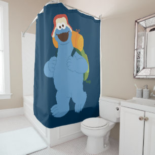 Cookie Monster Hiking Shower Curtain