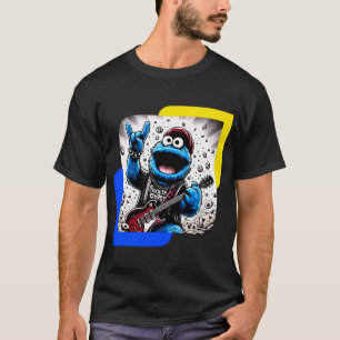 Cookie Monster in a Rockstar Outfit T-Shirt