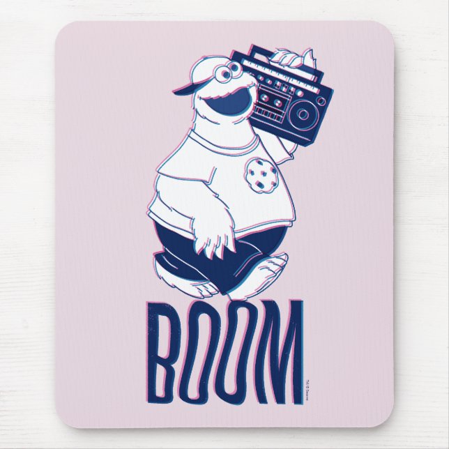 Cookie Monster | Jamming with the Boom Box Mouse Pad (Front)