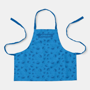 Cookie Monster   Me Awesome Blue Pattern Apron
