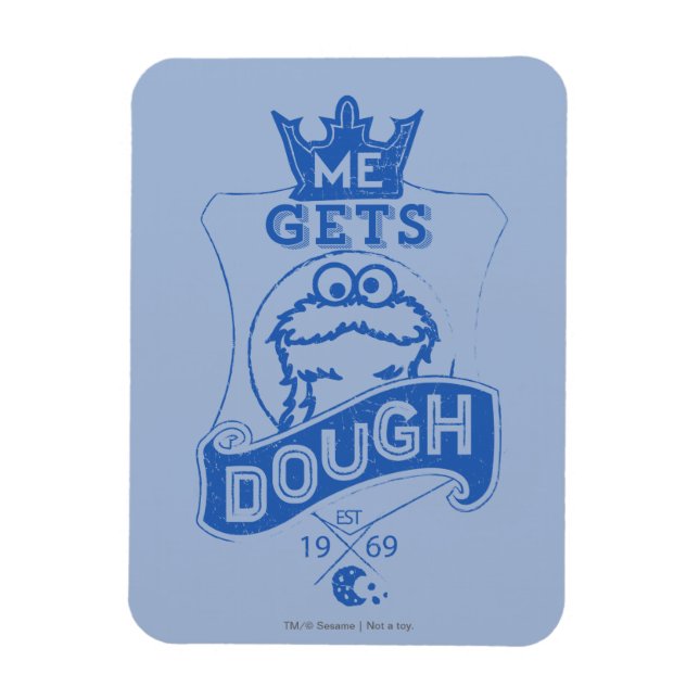 Cookie Monster Me Gets Dough Magnet (Vertical)