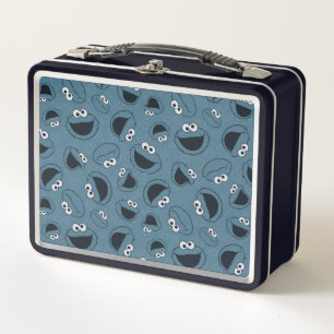 Cookie Monster Me Hungry Pattern Metal Lunch Box