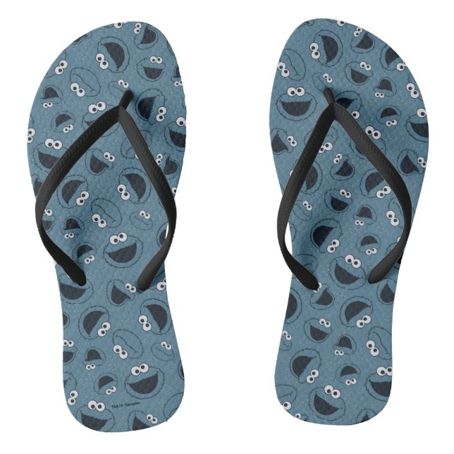 Cookie Monster | Me Hungry Pattern Thongs (Footbed)