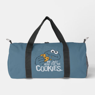Cookie Monster Me Just Here for the Cookies Duffle Bag