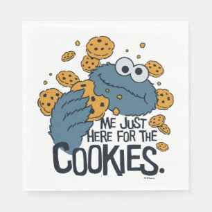 Cookie Monster   Me Just Here for the Cookies Napkin