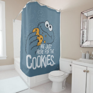 Cookie Monster   Me Just Here for the Cookies Shower Curtain